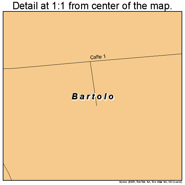 Bartolo, Puerto Rico road map detail