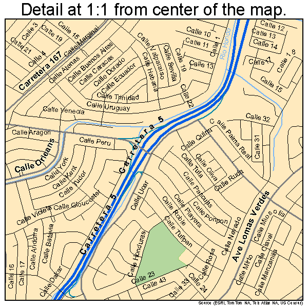 Bayamon, Puerto Rico road map detail