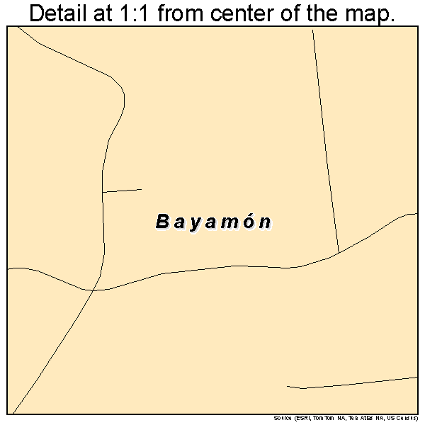 Bayamon, Puerto Rico road map detail