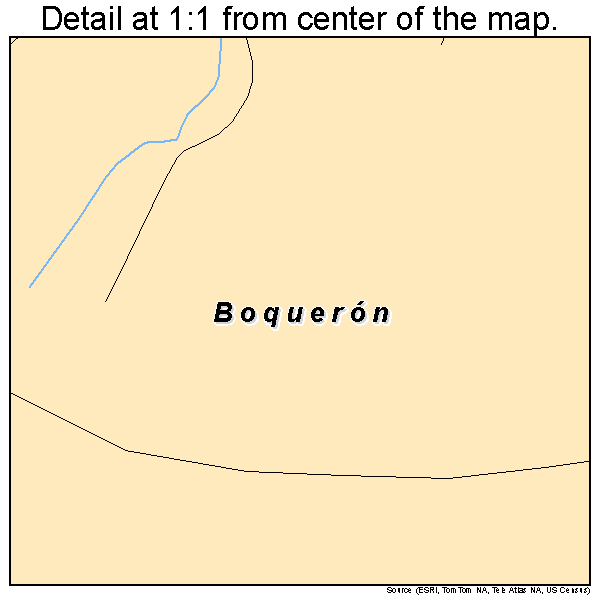 Boqueron, Puerto Rico road map detail