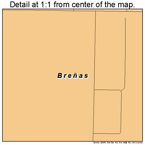 Brenas, Puerto Rico road map detail