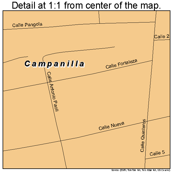 Campanilla, Puerto Rico road map detail