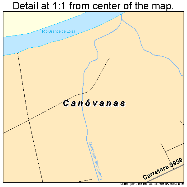 Canovanas, Puerto Rico road map detail