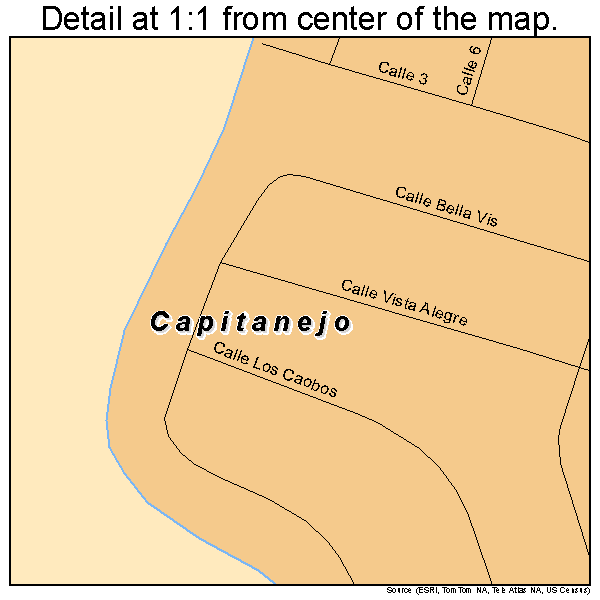 Capitanejo, Puerto Rico road map detail