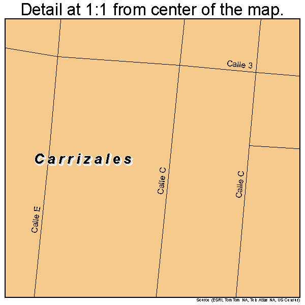 Carrizales, Puerto Rico road map detail