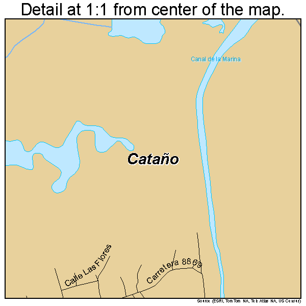 Catano, Puerto Rico road map detail