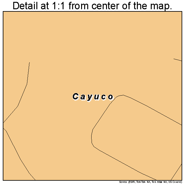 Cayuco, Puerto Rico road map detail