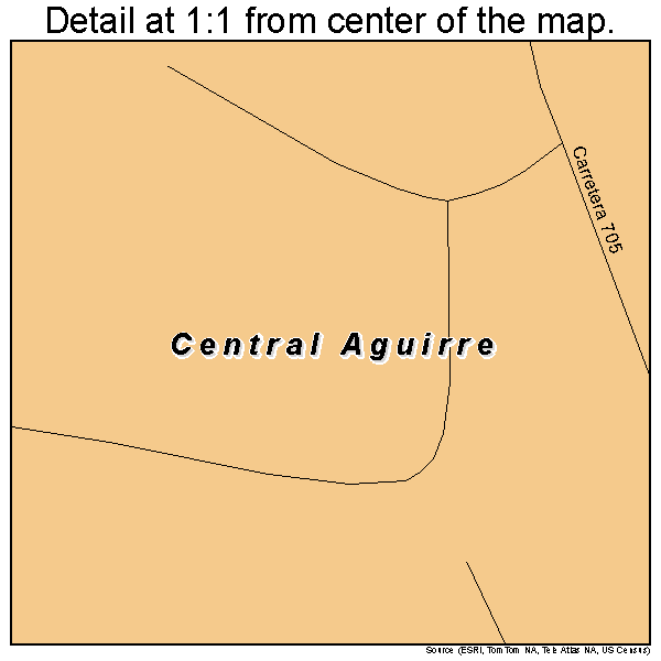 Central Aguirre, Puerto Rico road map detail