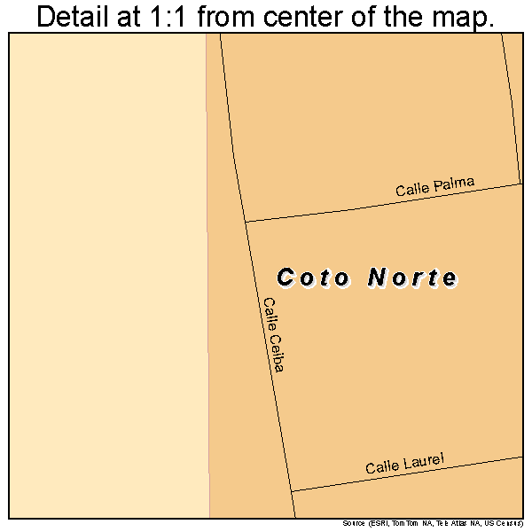 Coto Norte, Puerto Rico road map detail