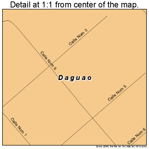 Daguao, Puerto Rico road map detail