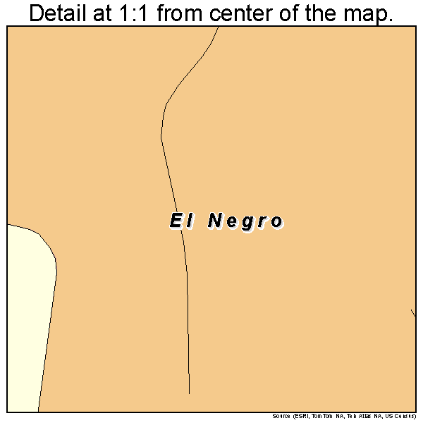 El Negro, Puerto Rico road map detail