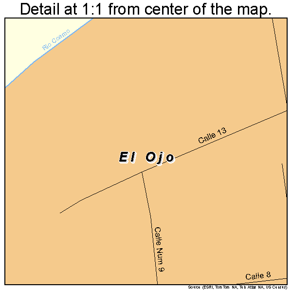 El Ojo, Puerto Rico road map detail