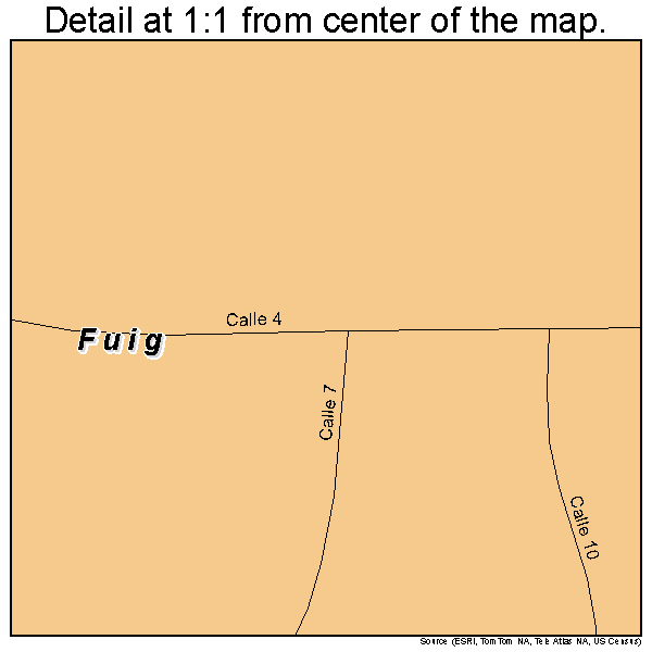 Fuig, Puerto Rico road map detail