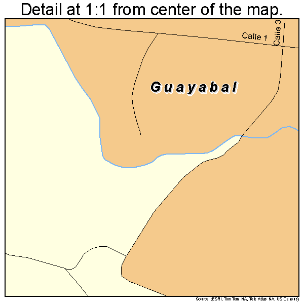 Guayabal, Puerto Rico road map detail