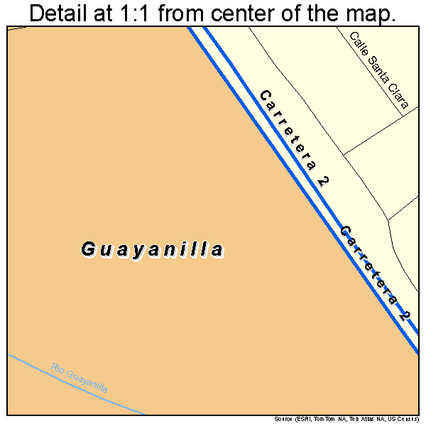 Guayanilla, Puerto Rico road map detail