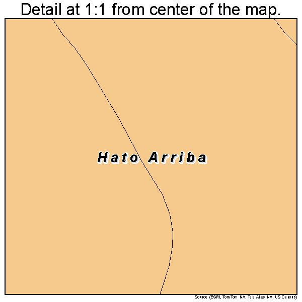 Hato Arriba, Puerto Rico road map detail