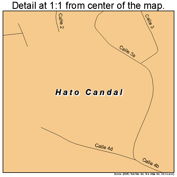 Hato Candal, Puerto Rico road map detail
