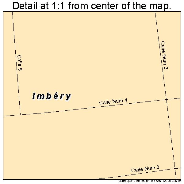 Imbery, Puerto Rico road map detail