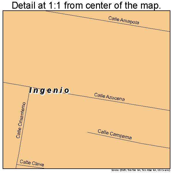 Ingenio, Puerto Rico road map detail