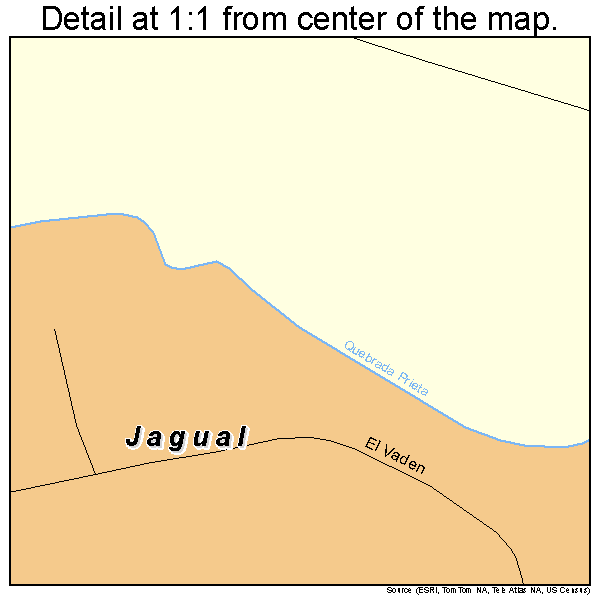 Jagual, Puerto Rico road map detail
