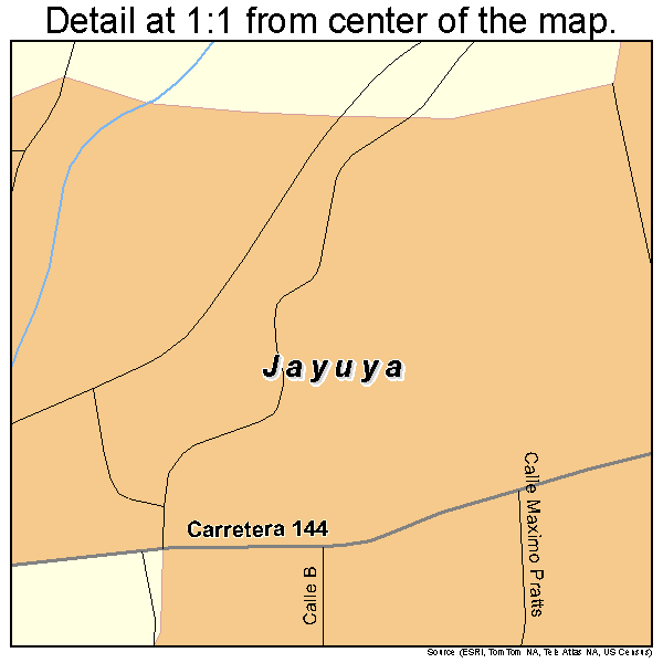 Jayuya, Puerto Rico road map detail