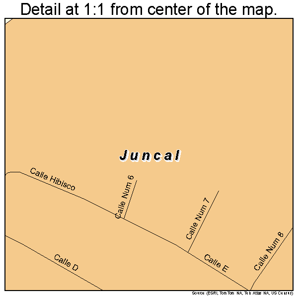 Juncal, Puerto Rico road map detail