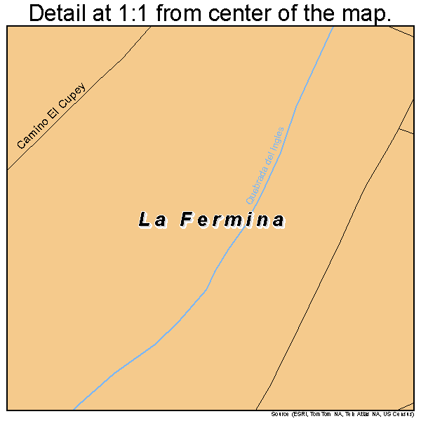 La Fermina, Puerto Rico road map detail