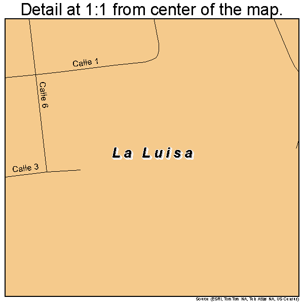 La Luisa, Puerto Rico road map detail