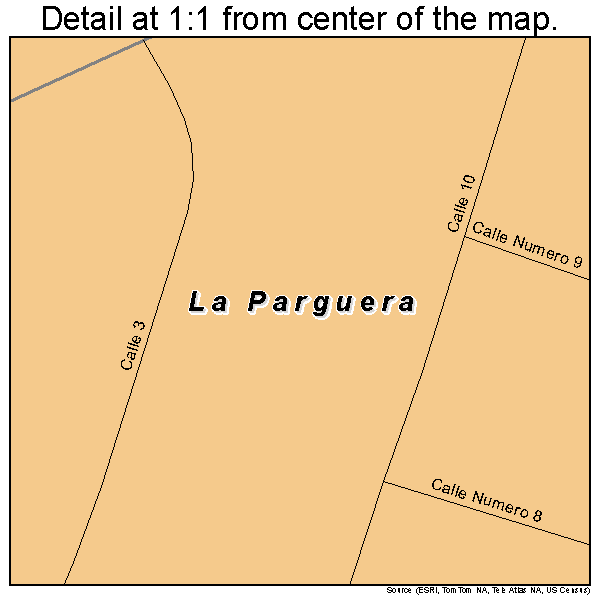 La Parguera, Puerto Rico road map detail