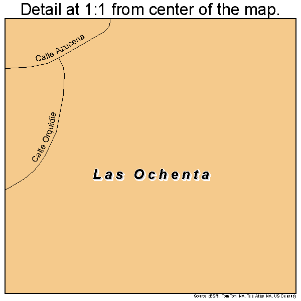 Las Ochenta, Puerto Rico road map detail