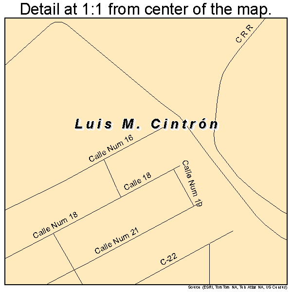 Luis M. Cintron, Puerto Rico road map detail