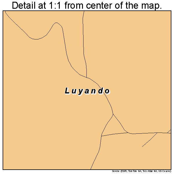 Luyando, Puerto Rico road map detail