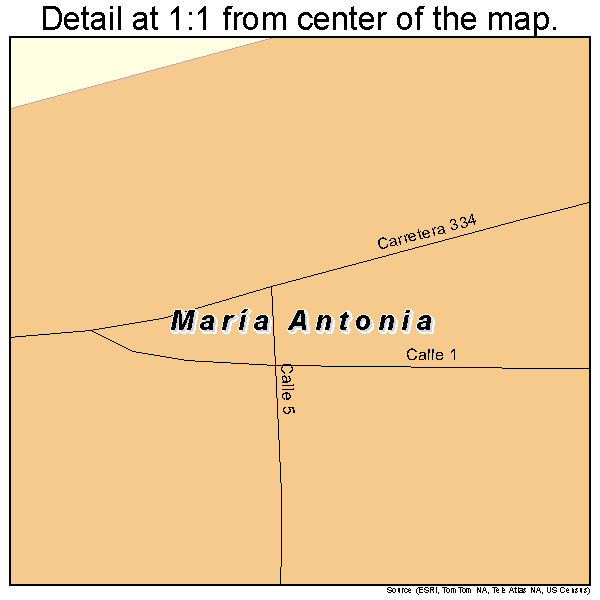 Maria Antonia, Puerto Rico road map detail