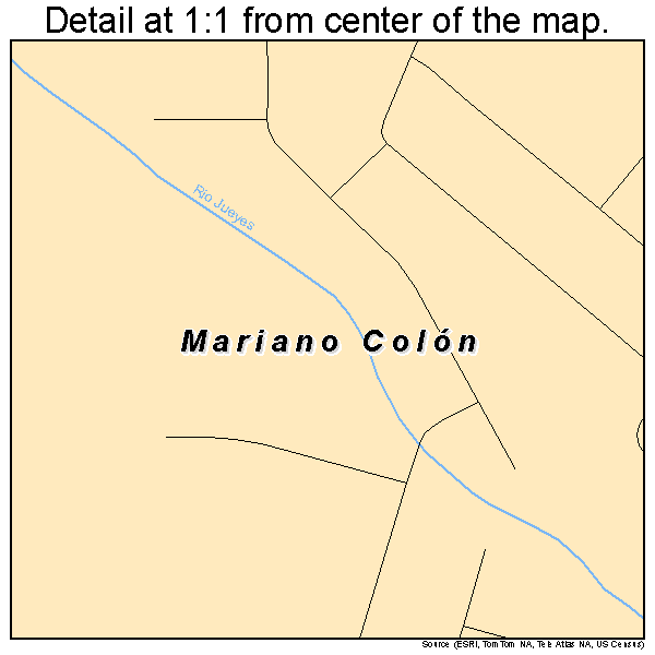 Mariano Colon, Puerto Rico road map detail