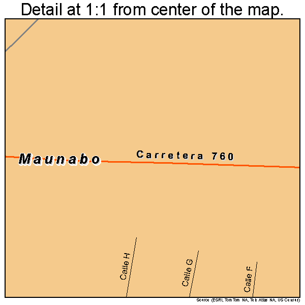Maunabo, Puerto Rico road map detail