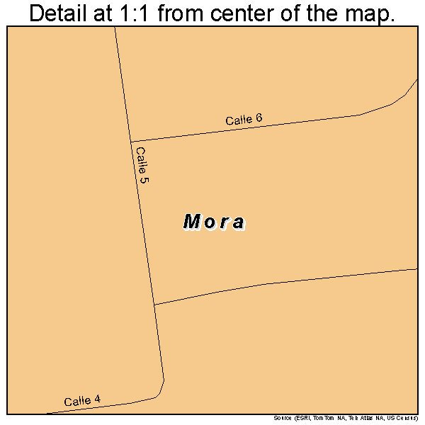 Mora, Puerto Rico road map detail