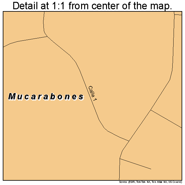 Mucarabones, Puerto Rico road map detail