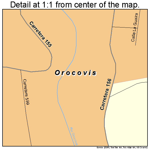 Orocovis, Puerto Rico road map detail