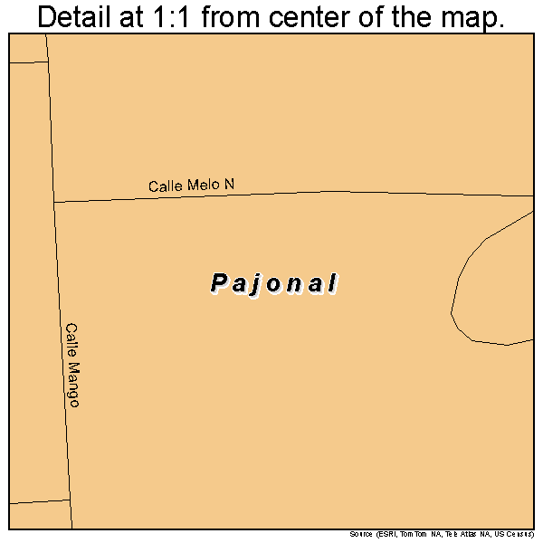 Pajonal, Puerto Rico road map detail