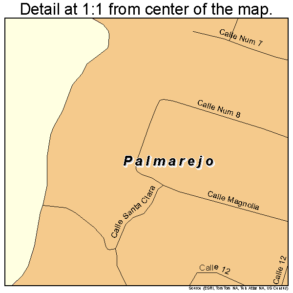 Palmarejo, Puerto Rico road map detail