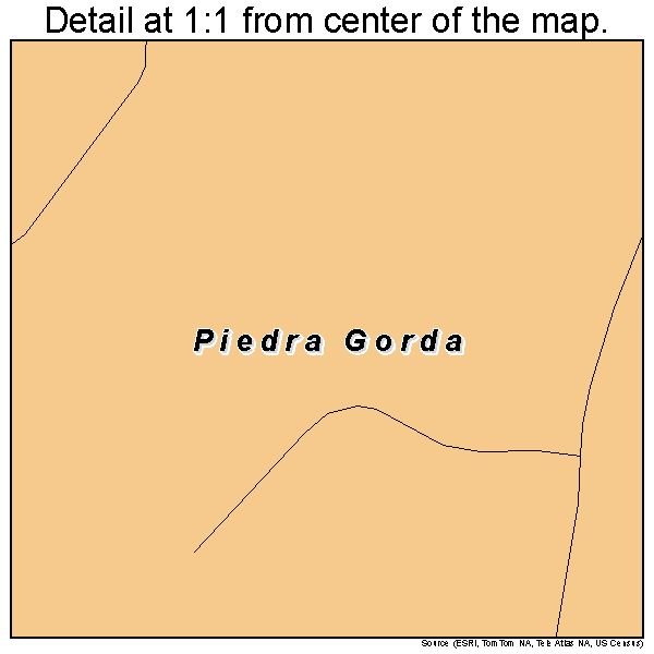 Piedra Gorda, Puerto Rico road map detail