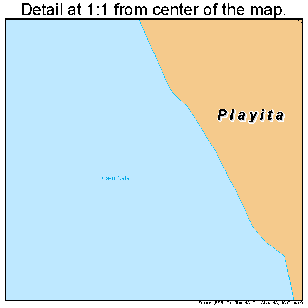 Playita, Puerto Rico road map detail