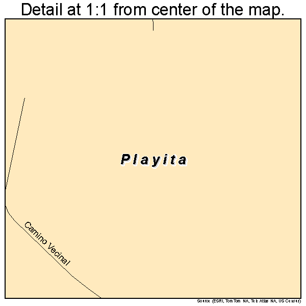 Playita, Puerto Rico road map detail