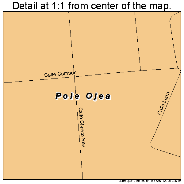 Pole Ojea, Puerto Rico road map detail