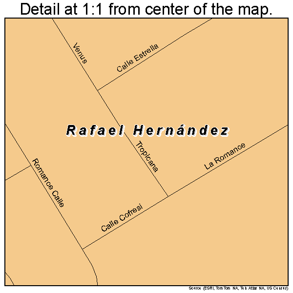 Rafael Hernandez, Puerto Rico road map detail