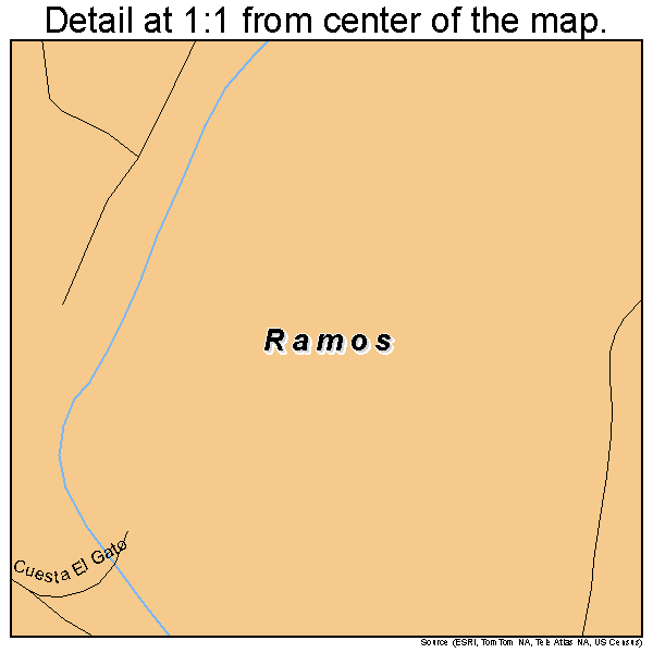 Ramos, Puerto Rico road map detail