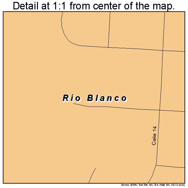 Rio Blanco, Puerto Rico road map detail