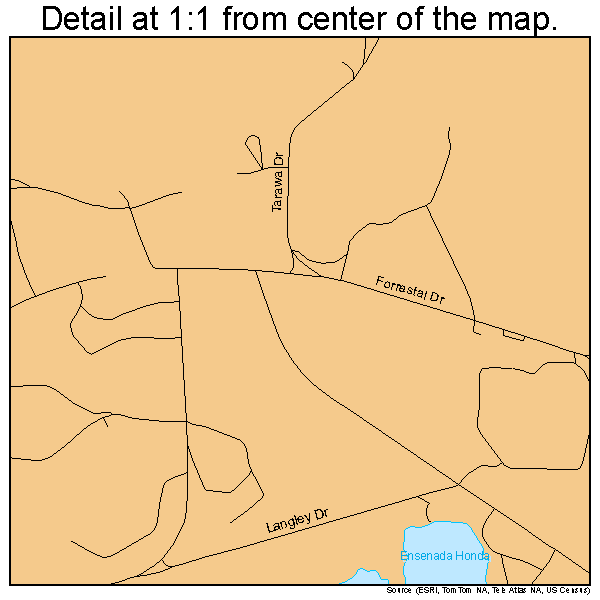 Roosevelt Roads, Puerto Rico road map detail