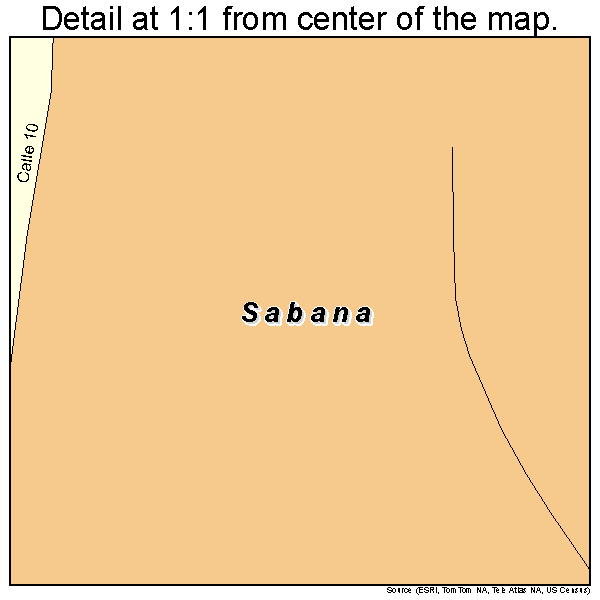 Sabana, Puerto Rico road map detail
