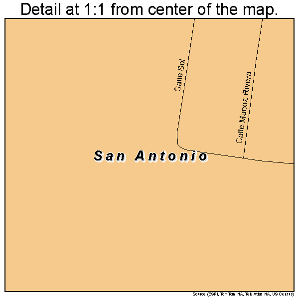 San Antonio, Puerto Rico road map detail